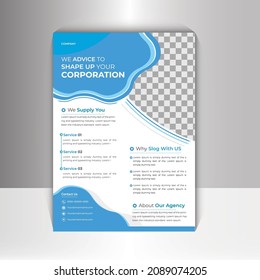 Business  flyer Creative  Flyer Design Template  corporate Presentation design. Flyer poster pamphlet brochure Creative  Flyer Design. size A4 Easy to use and edit. Abstract modern vector illustration