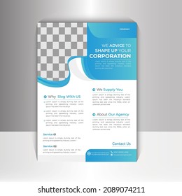 Business  flyer Creative  Flyer Design Template  corporate Presentation design. Flyer poster pamphlet brochure Creative  Flyer Design. size A4 Easy to use and edit. Abstract modern vector illustration