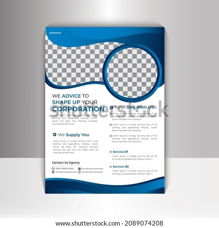 Business  flyer Creative  Flyer Design Template  corporate Presentation design. Flyer poster pamphlet brochure Creative  Flyer Design. size A4 Easy to use and edit. Abstract modern vector illustration