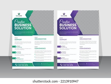 Business flyer design a4 size vertical leaflet template