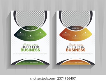 
Business Flyer design A4 size corporate flyer template for marketing professional and modern business Poster with some services Point leaflet set with photo placement