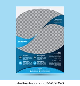 Business flyer design a4 template. Vector illustration.