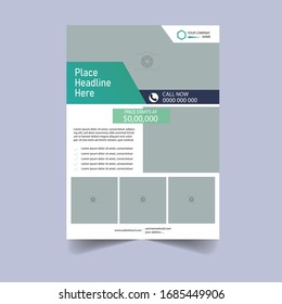 Business flyer design a4 template. Vector illustration