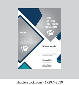 Business flyer design a4 template. Vector postar illustration
