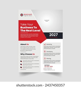 Business flyer design a4 template. Vector illustration
