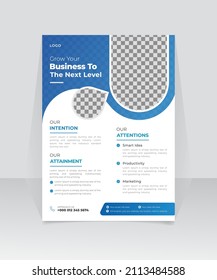 Business Flyer Design A4 Template.Brochure cover vector, minimal portfolio presentation and abstract shape template.