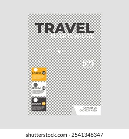 Diseño de folleto de negocios y Plantilla de portada de folleto para agencia de viajes