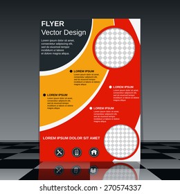 Business flyer design. Brochure cover, booklet, poster vector template.