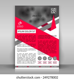 Business flyer design, broshure cover template. Vector mock up.