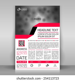 Business flyer design, broshure cover template. Vector mock up.