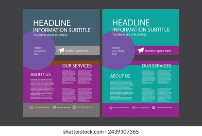 business flyer design concept for marketing idea, corporate professional brochure idea, a4 template paper add