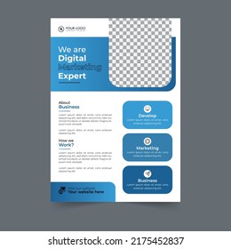 Business flyer design corporate flyer template geometric shape poster design brochure gradient abstract magazine background space for photo