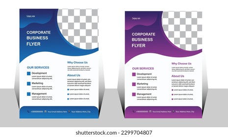 Business flyer design. corporate template design . modern and professional flyer design.
