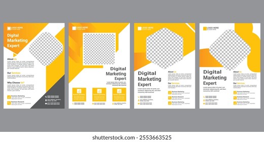Business flyer design, corporate flyer template, digital marketing backgrounds