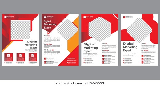 Business flyer design, corporate flyer template, digital marketing backgrounds