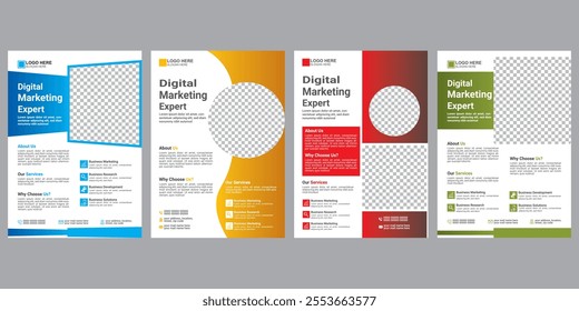 Business flyer design, corporate flyer template, digital marketing backgrounds
