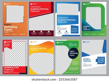Business flyer design, corporate flyer template, digital marketing backgrounds