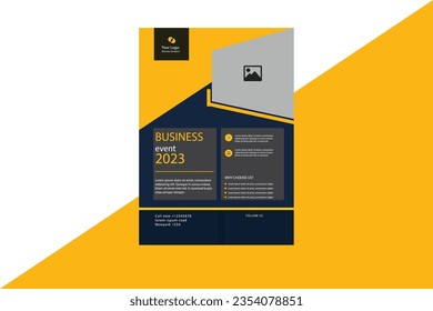 business flyer design, corporate business flyer design. yellow color business flyer, flyer design.