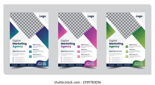 Business Flyer Design, Digital Marketing Agency Flyer Template