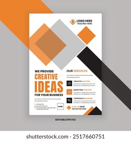 Business Flyer Design, Editable Flyer Design For Your Business, Corporate Identity Flyer Design Template