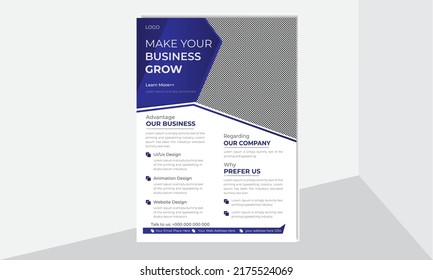 Business flyer design geometric shape