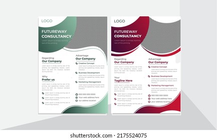 Business flyer design geometric shape