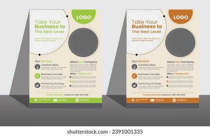 Business Flyer Design mit grafischen Elementen