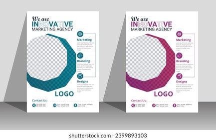 Business Flyer Design with graphic elements
