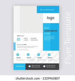 Business flyer design layout template in A4 size, with nice background, vector eps10
