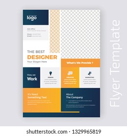 Business flyer design layout template in A4 size, with nice background, vector eps10