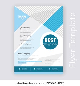 Business flyer design layout template in A4 size, with nice background, vector eps10