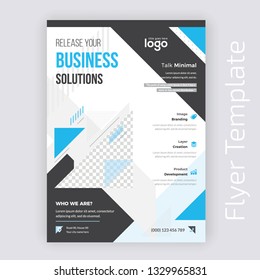 Business flyer design layout template in A4 size, with nice background, vector eps10