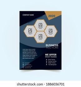 business flyer design layout template in A4 size. Flyer cover business brochure vector design.