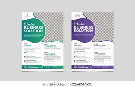 Plantilla de diseño de folleto comercial en tamaño A4