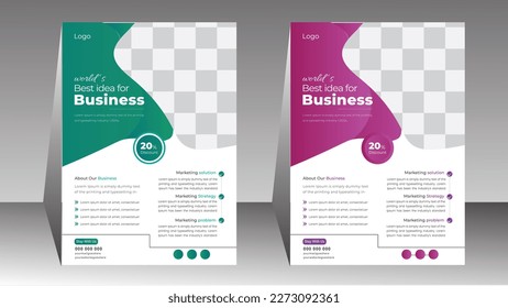 Plantilla de diseño de volante de negocio en eps10 vectores de tamaño A4.
​ business, conjunto de plantillas para volantes de empresas y diseño de carteles y folletos de volante.

