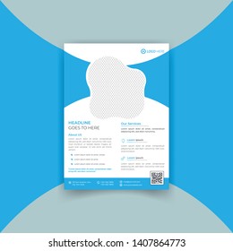 Business Flyer Design. Leaflets a4 Template. Cover Book and Magazine. Annual Report Vector illustration