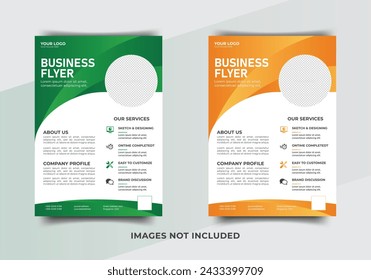 Business Flyer Design. Modern business flyer design vector template