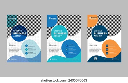 Business Flyer Design on different color and shape.
