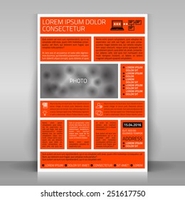 Business flyer design, poster template. Vector mock up.