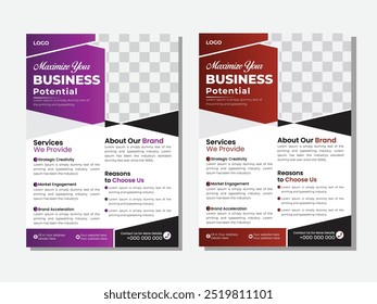 Business  Flyer Design . Print  Template, Editable Post Template Flyer Banners.