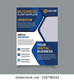 Business flyer design template .