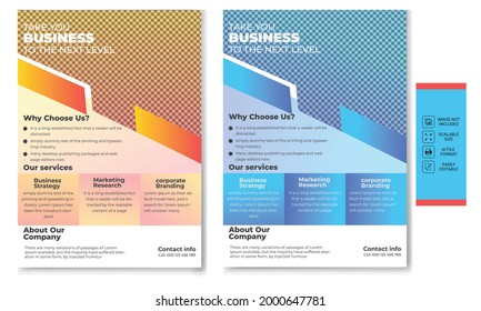 Business flyer design template in a4 size editable design. 