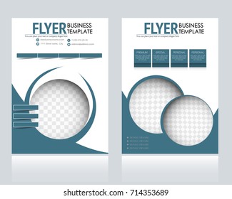 Business flyer design template. Abstract vector background. A4 brochure concept