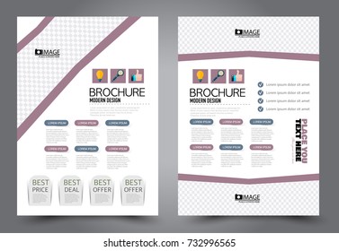 Business flyer design template. Abstract vector background. A4 brochure concept.