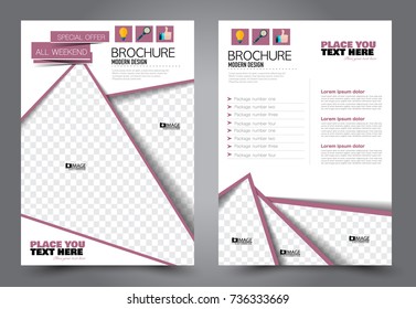 Business flyer design template. Abstract vector background. A4 brochure concept.