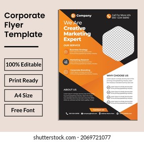 Business Flyer Design Template Background Vector A4 Size. Brochure design, cover modern layout, annual report,modern abstract professional design