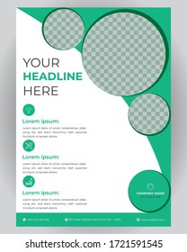 Business Flyer Design Template, Corporate And Creative Flyer In A4 Size.
