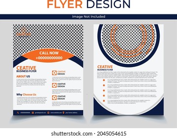 business flyer design template. Corporate business flyer template design set with blue, orange, red and yellow color. marketing, business proposal, promotion, advertise, publication