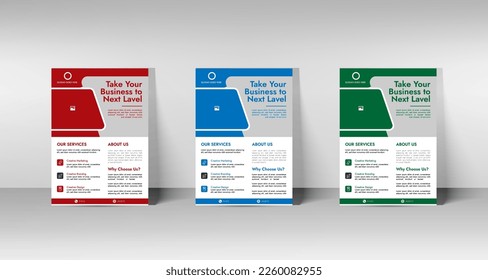 Business flyer design template. Corporate business flyer and poster design template for print
