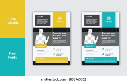 Design-Template-Layout für Geschäftsflyer.